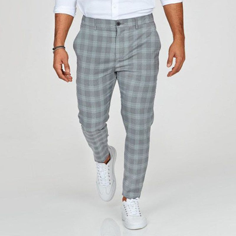 Roby | Trendy Geruite Slim-Fit Broek voor Heren