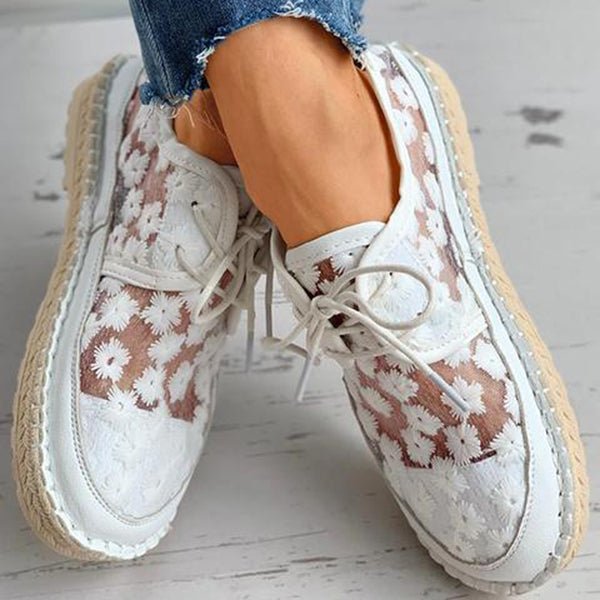 Stijlvolle en comfortabele orthopedische schoenen met een prachtig bloemendessin - Arabella