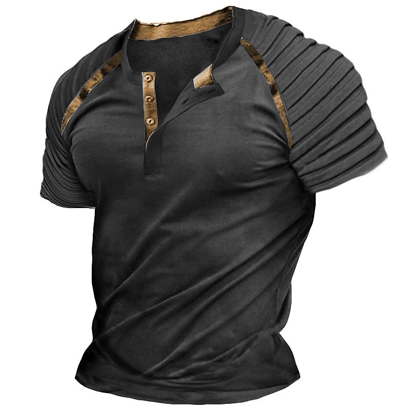 Rolly | Tijdloos Henley T-shirt met Textuur - De Perfecte Casual Look voor Elke Gelegenheid