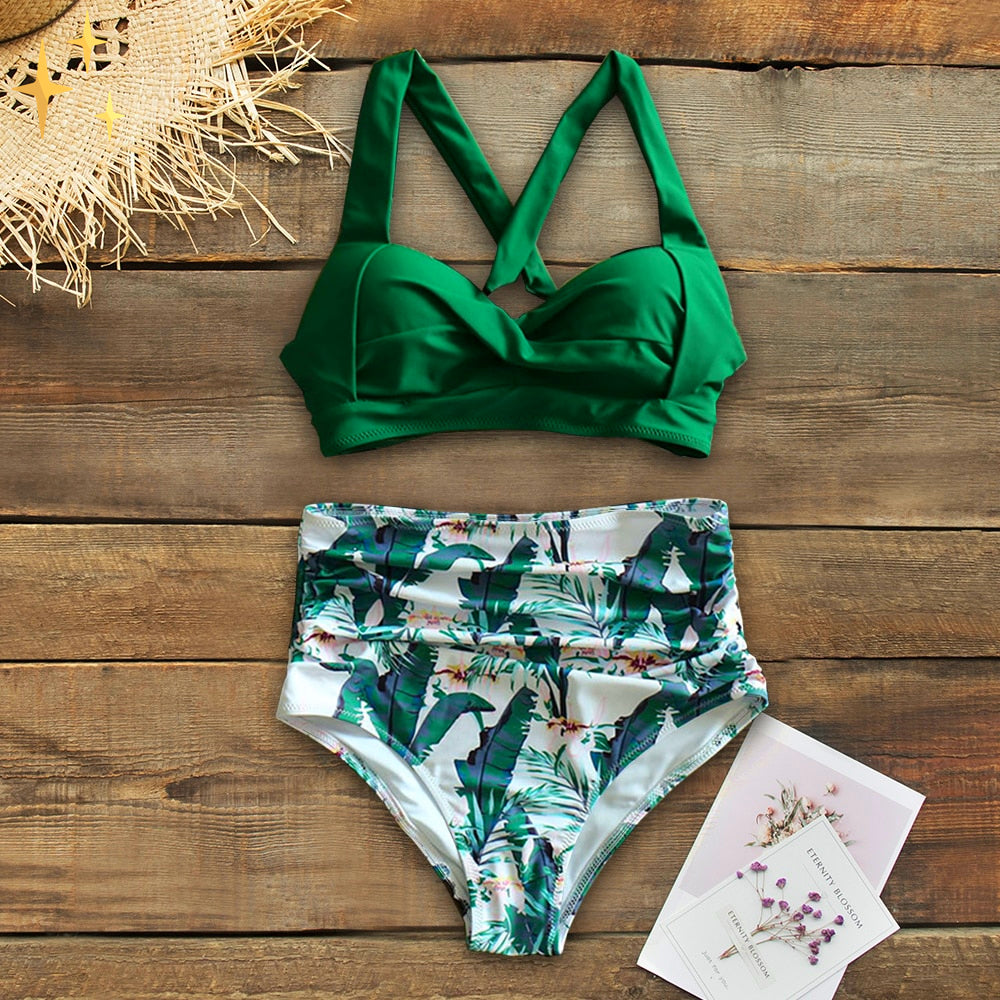 Eva | Hoog Taille Bikini Set voor Strand en Zwembad